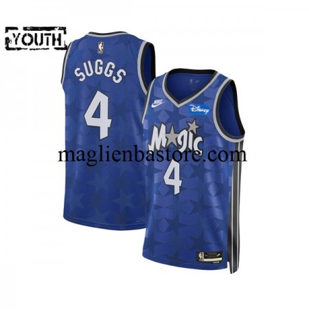 Maglia NBA Orlando Magic Jalen Suggs 4 2023-2024 Nike Classic Edition Blu Swingman - Bambino